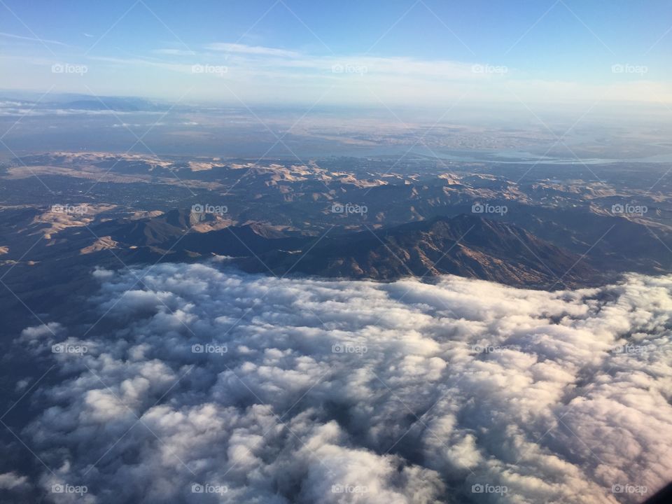 Clouds over mountain