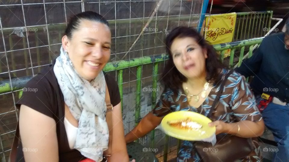 Eating quesadillas near metro Portales, Mexico City