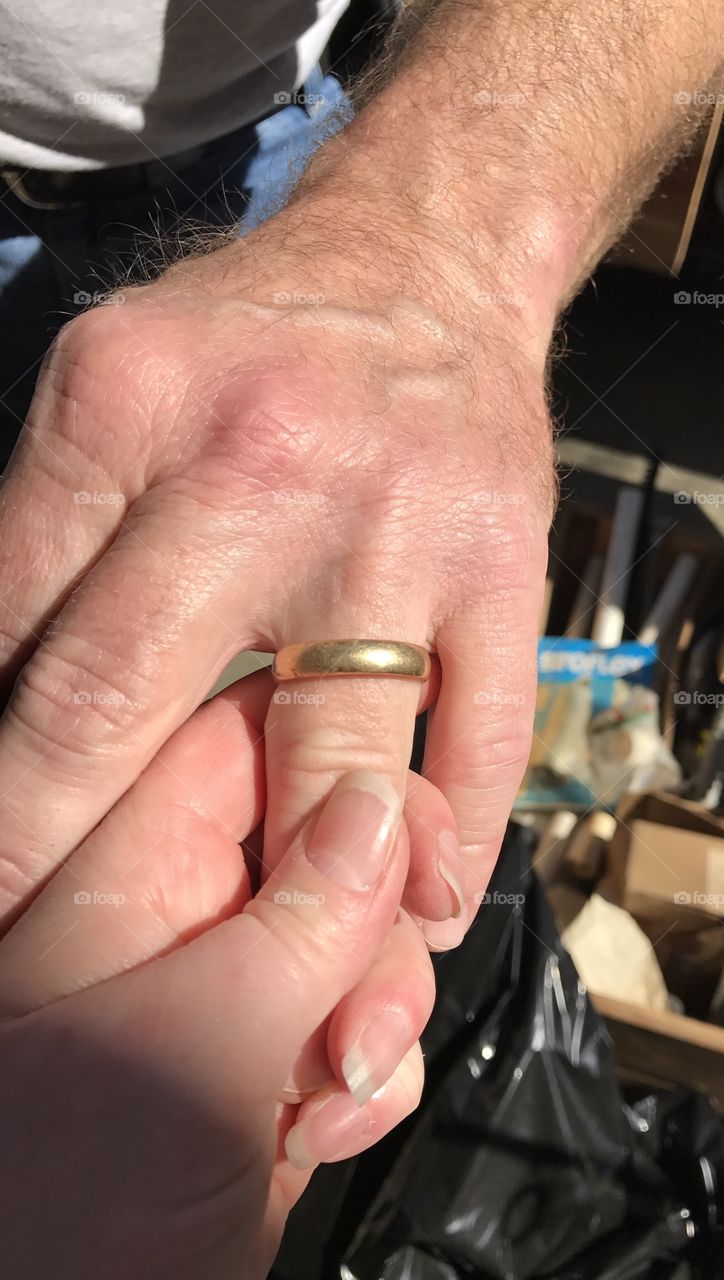 When he found his wedding ring on the day we moved. I had to see it to believe it. 