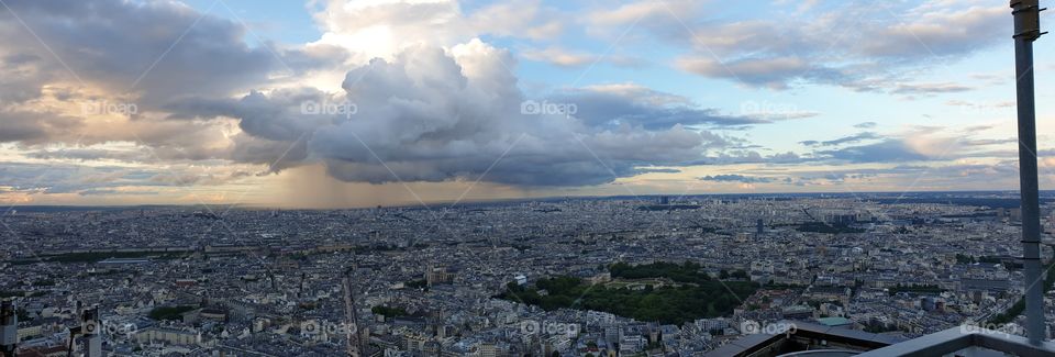 heavy cloud over Paris France