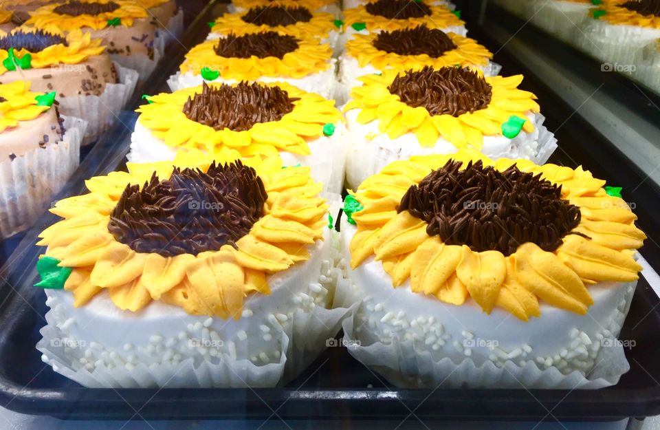 Sunflower cakes