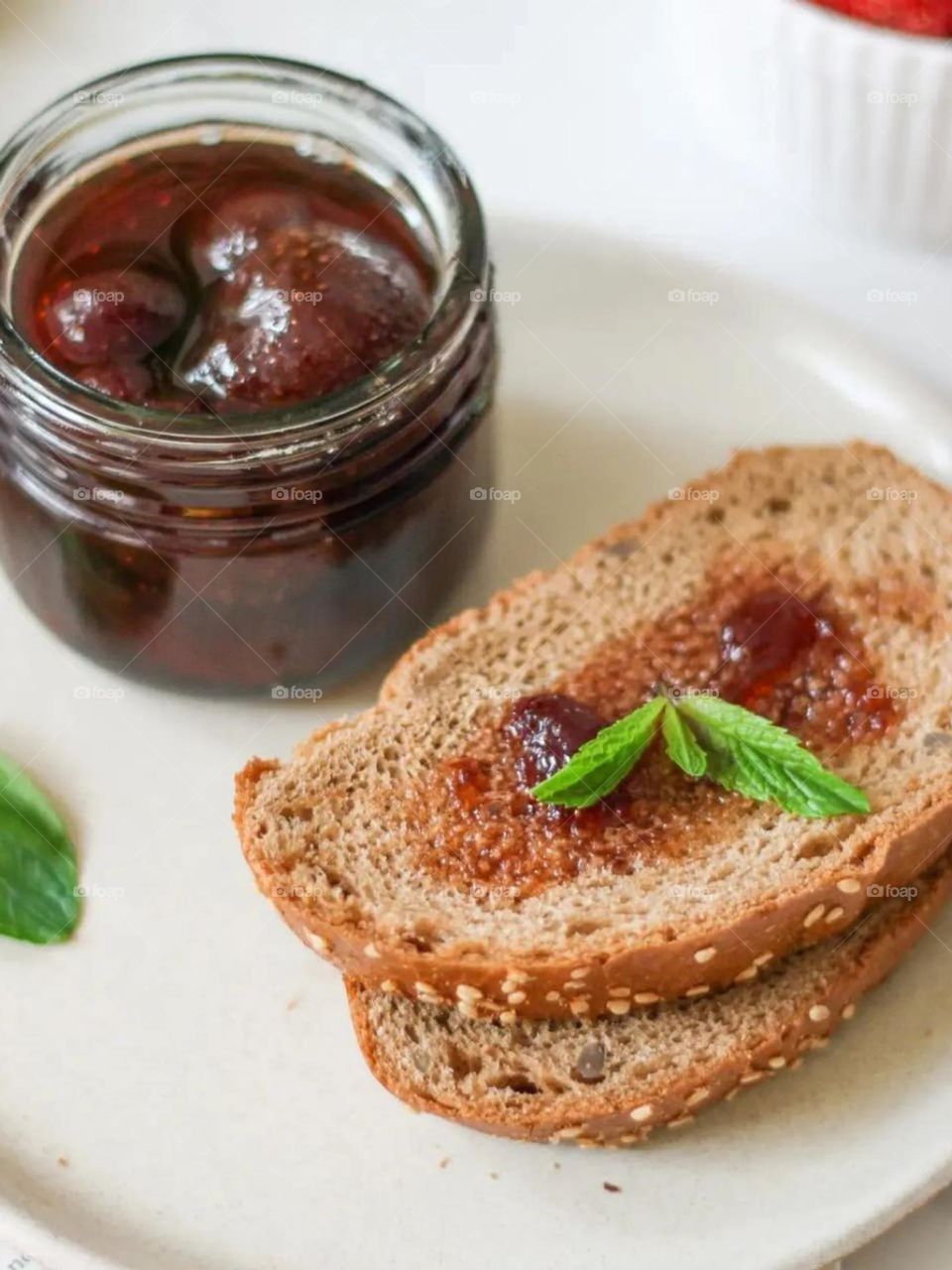 Fig jam and the toast