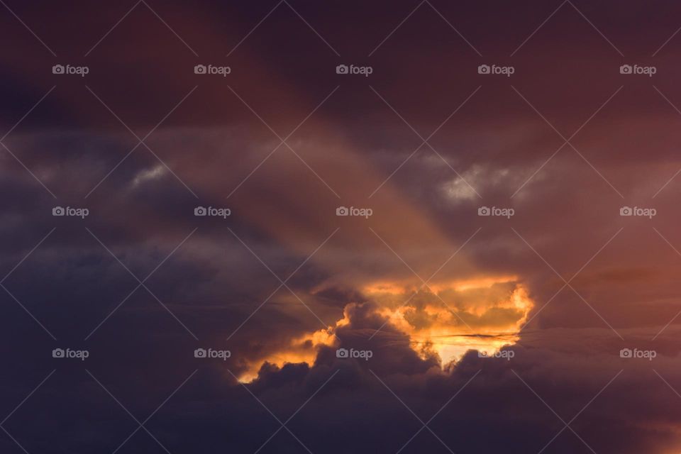 the sunlight above the sky