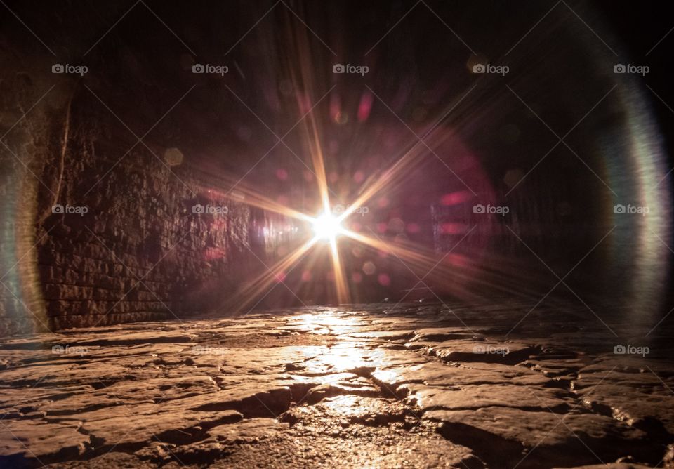 Sun light in the tunnel 