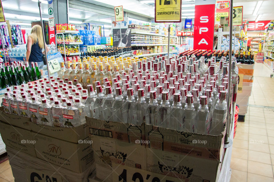 Liquor at a local Supermarket in Alcudia on Majorca.