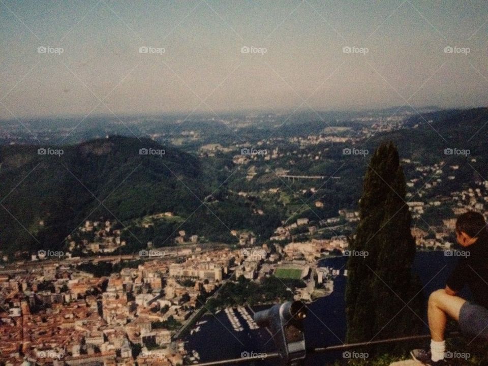 Overlooking Lake Cuomo