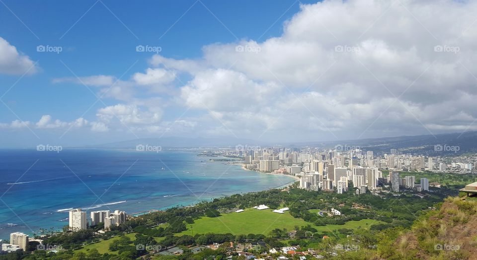 View of Honolulu city Hawaii