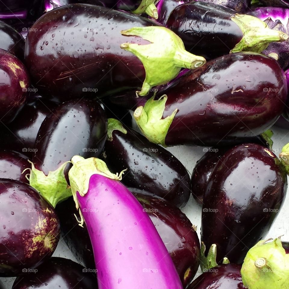 Eggplants at the Farmer's Market.