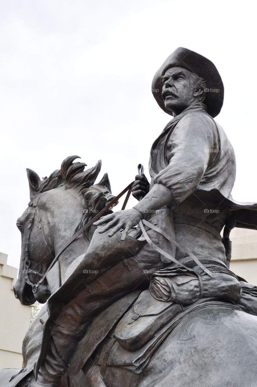 outdoors statue horse cowboy by refocusphoto