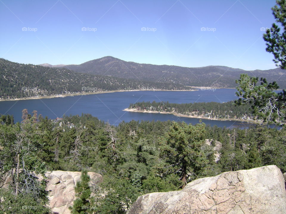 Photo I took from the top of castle rock showing big bear lake 