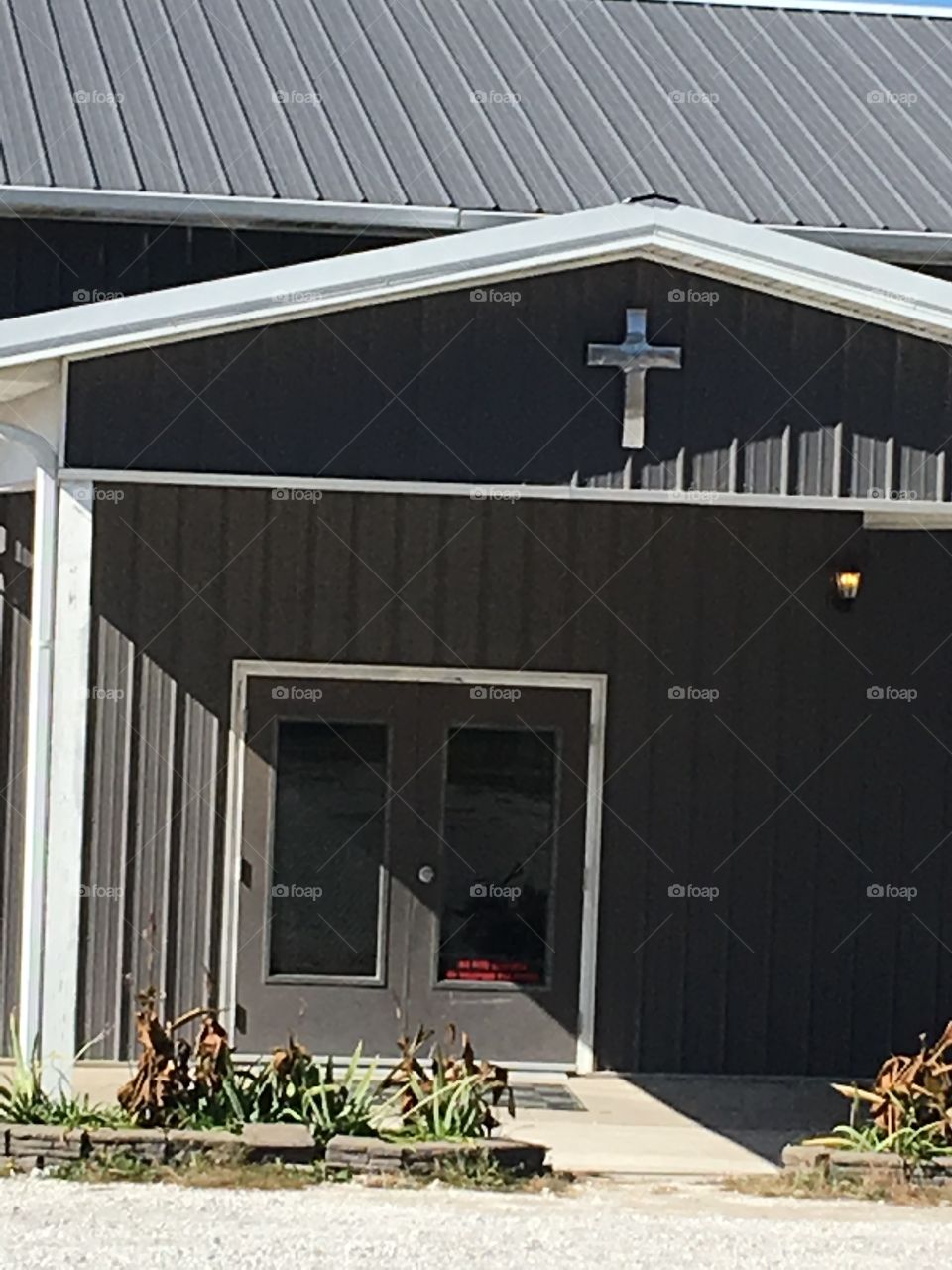 M25 held a free lunch here Saturday at this small church. M25 is a biker church group.