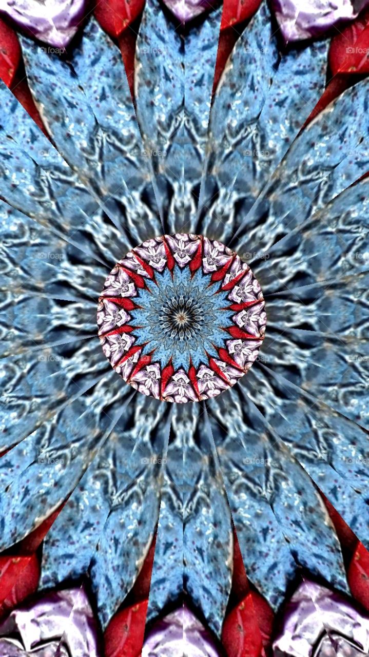 Soda can wall art work kaleidoscope. Facebook-Gifter Phoenix of Austin Texas, Instagram-@gifterphoenix,YouTube- Phoenix Gifter