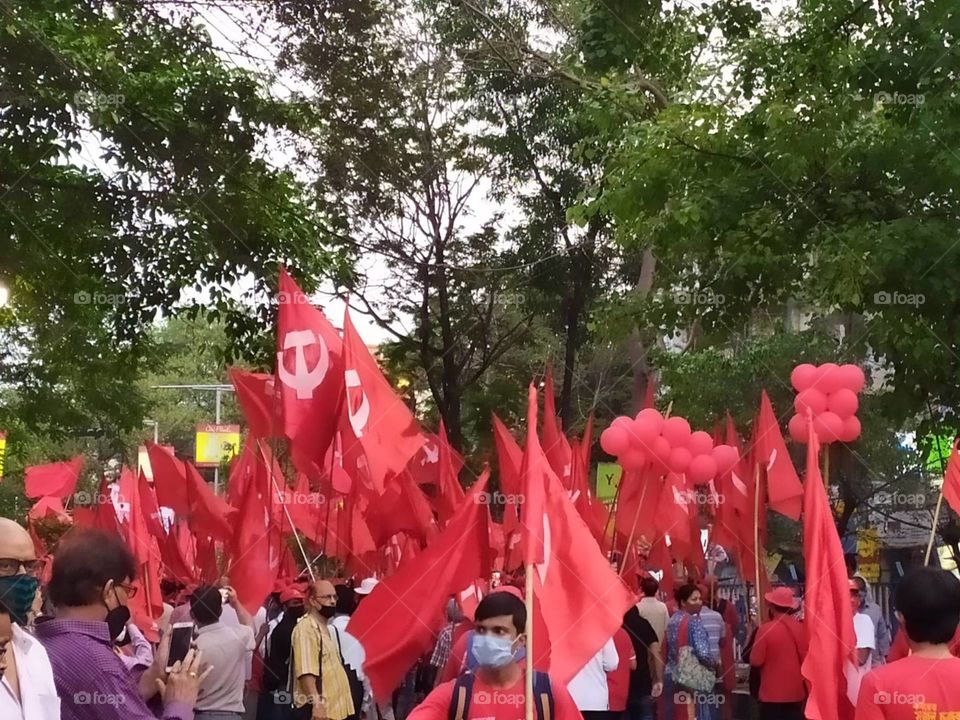 Red Revolution
The communist party of India was in power in West Bengal for 34 years. It has lost its popularity in the recent years but it's still fighting with all its might cause communism is after all about struggle and claining one's rights.