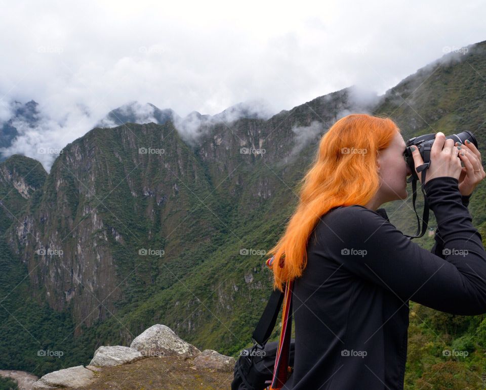 Redhead photographer