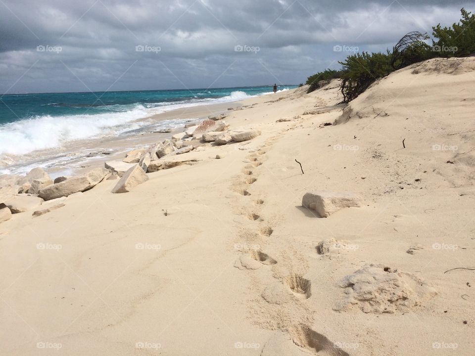 Sand and wave at beach