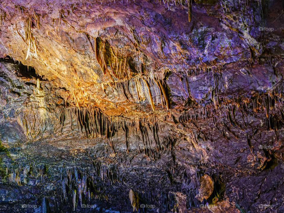 famous prometheus cave near Kutaisi with many stalactites and stalagmites