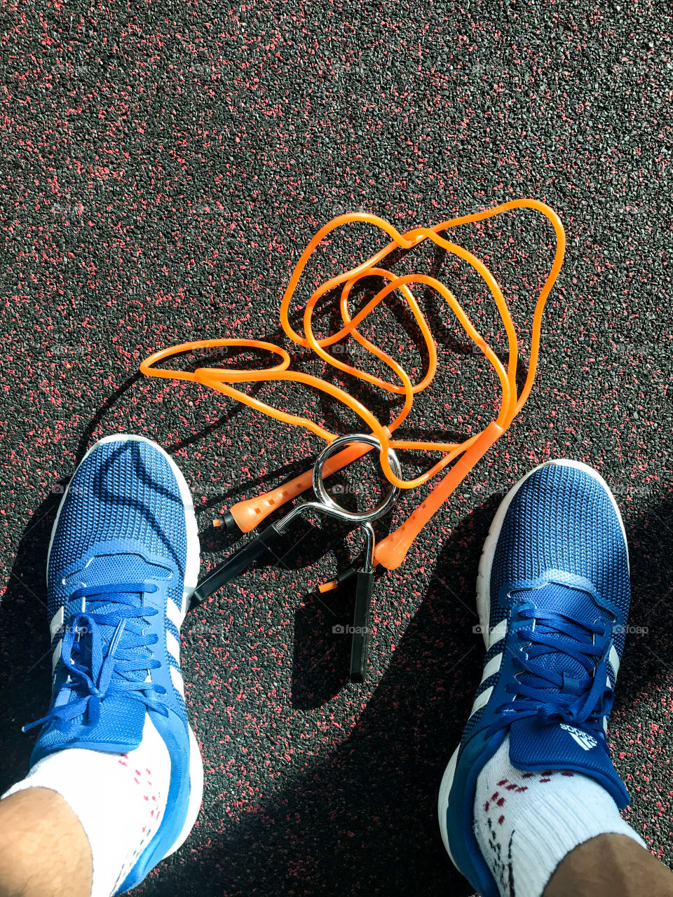 Gym equipment and morning workout 