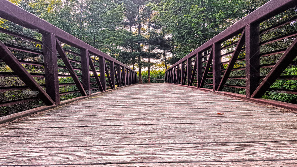 local footbridge. charming footbridge at local park