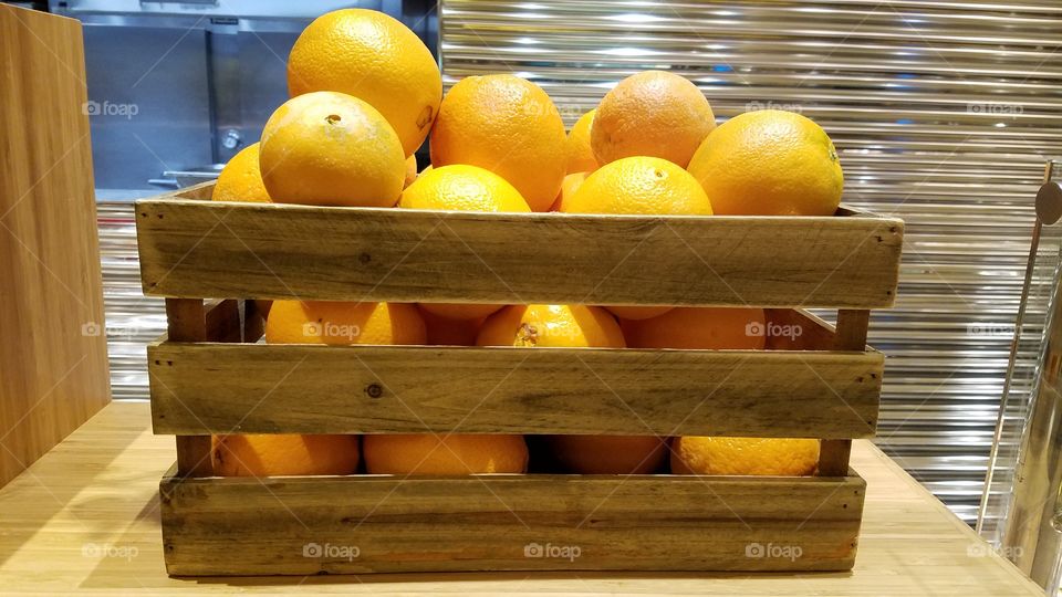 Box of oranges