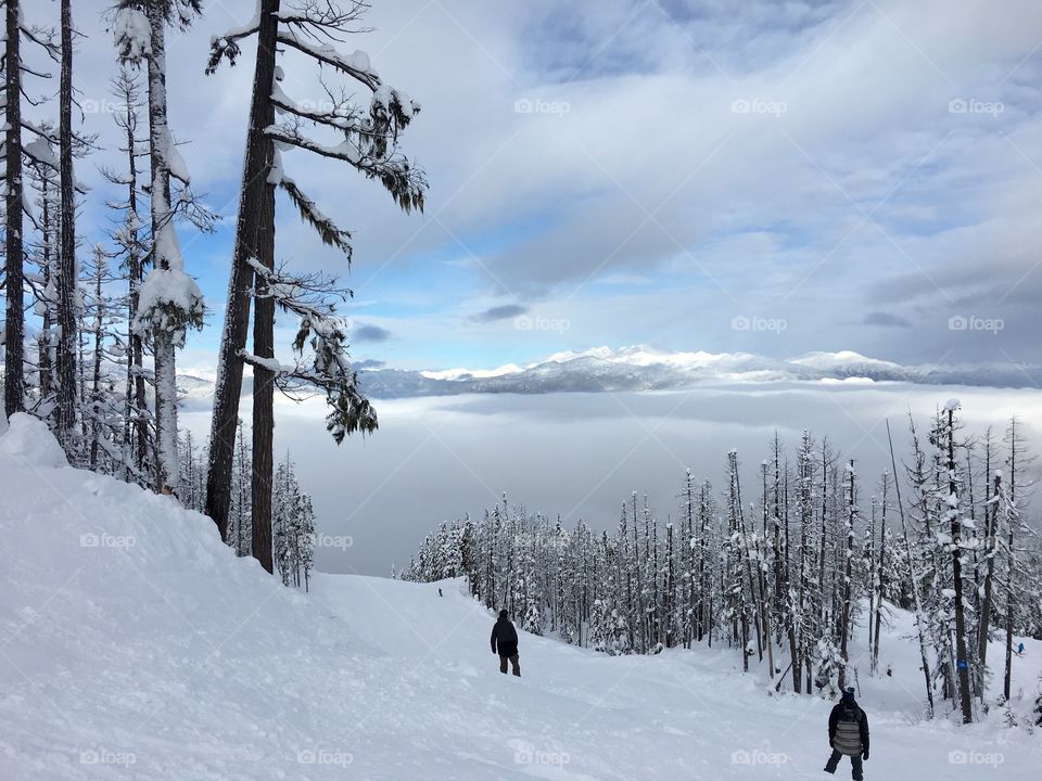 Snowboarding through the clouds