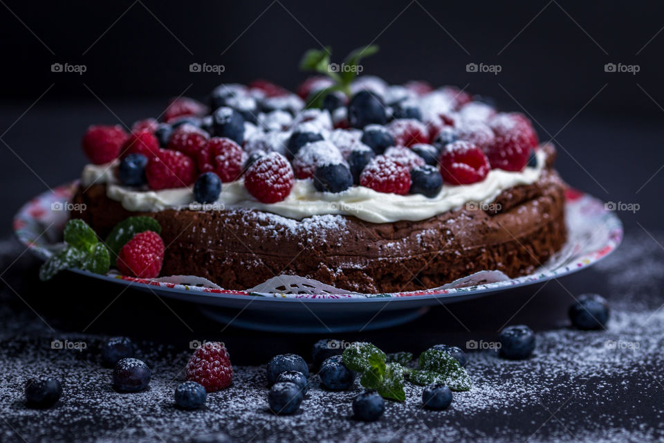 Close-up of fruit cake