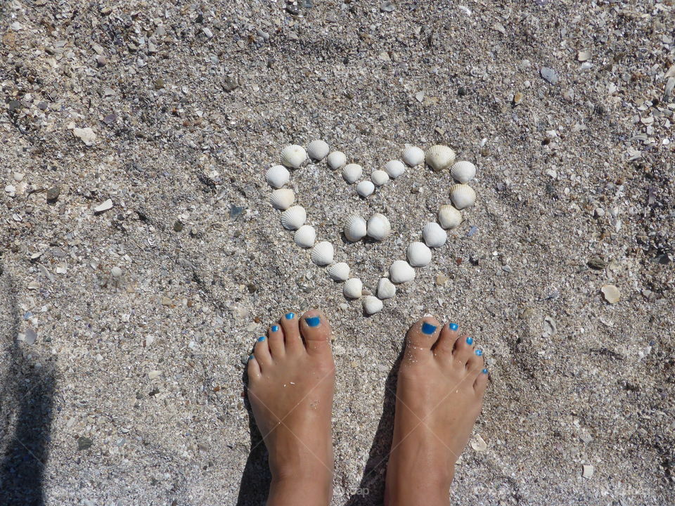 Heart On the beach