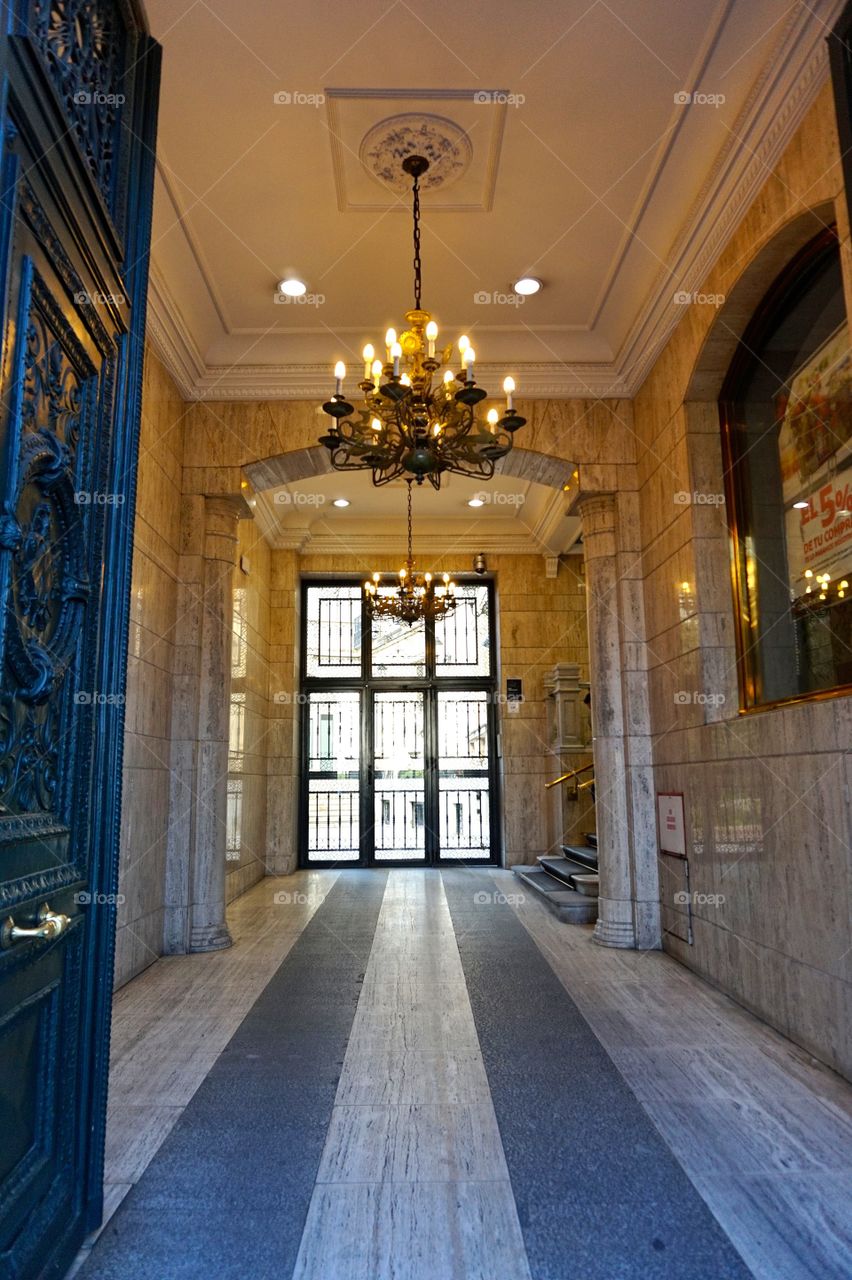 Beautiful corridor in Madrid, Spain 