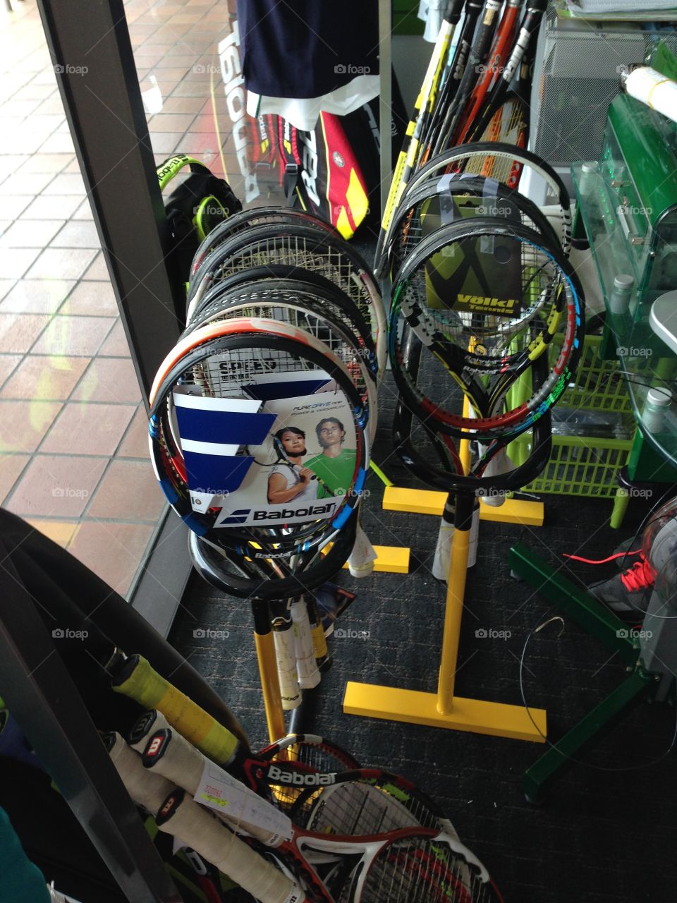 A whole lot of tennis racquets!