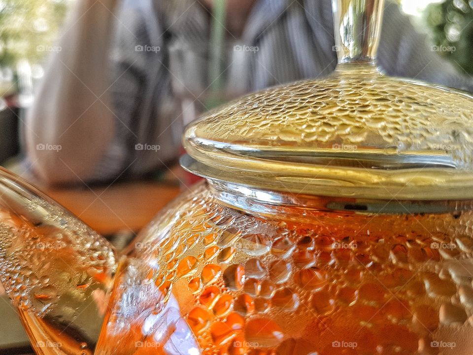 Clearglass teapot