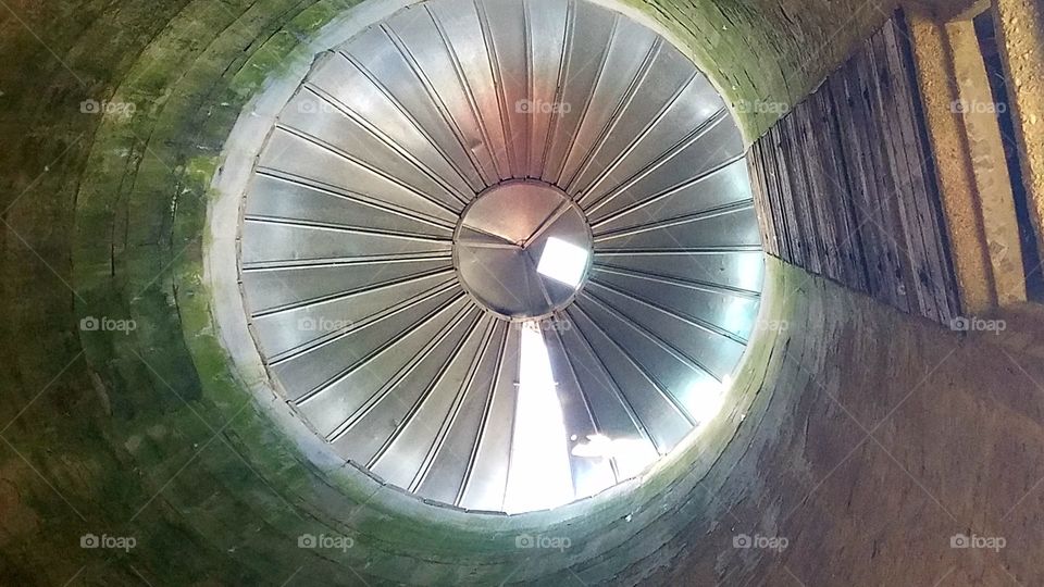 looking up inside a silo!!