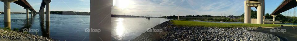 Panoramic view with a skip