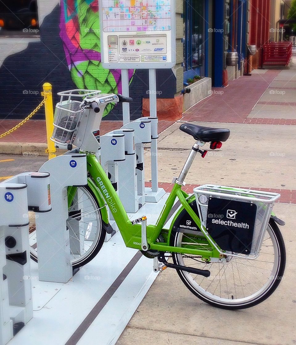 Select health . Public bicycles to rent in the city.