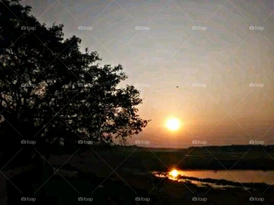 August 15th 2023, A beautiful and attractive view of the sunrise.
