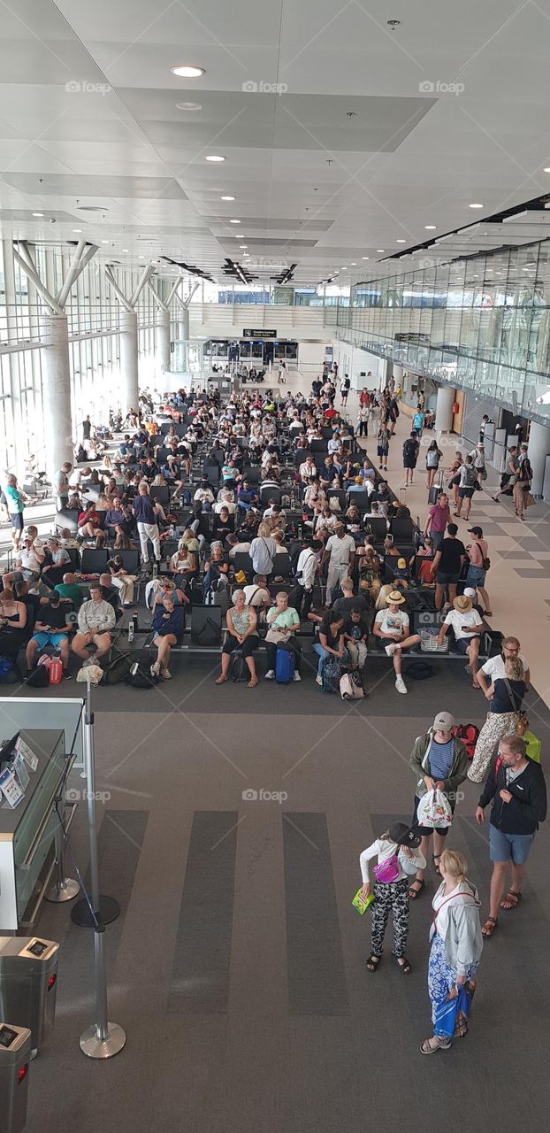 Airport crowd