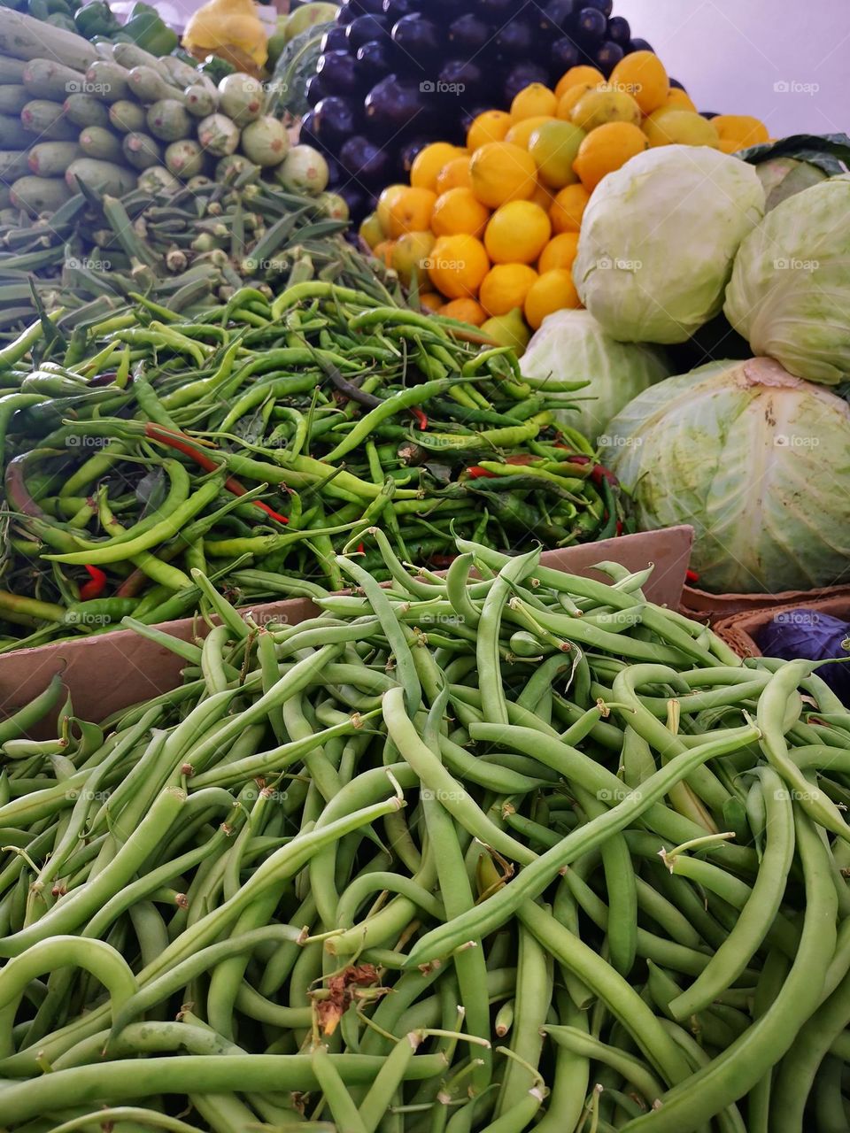Vegetables used to cook road food
