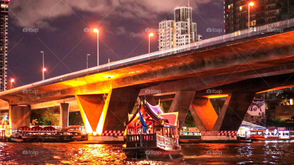 boat of chaopraya river in bangkok