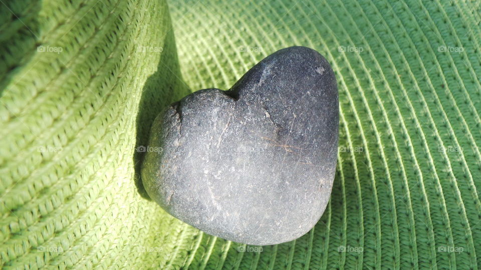 Heart Rock on Hat