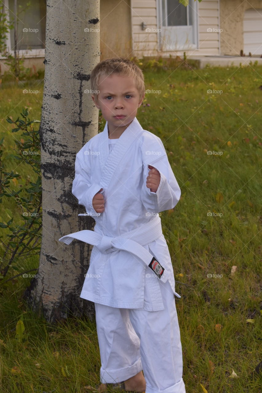 Karate fighting stance 