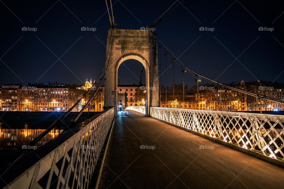 Lyon at night