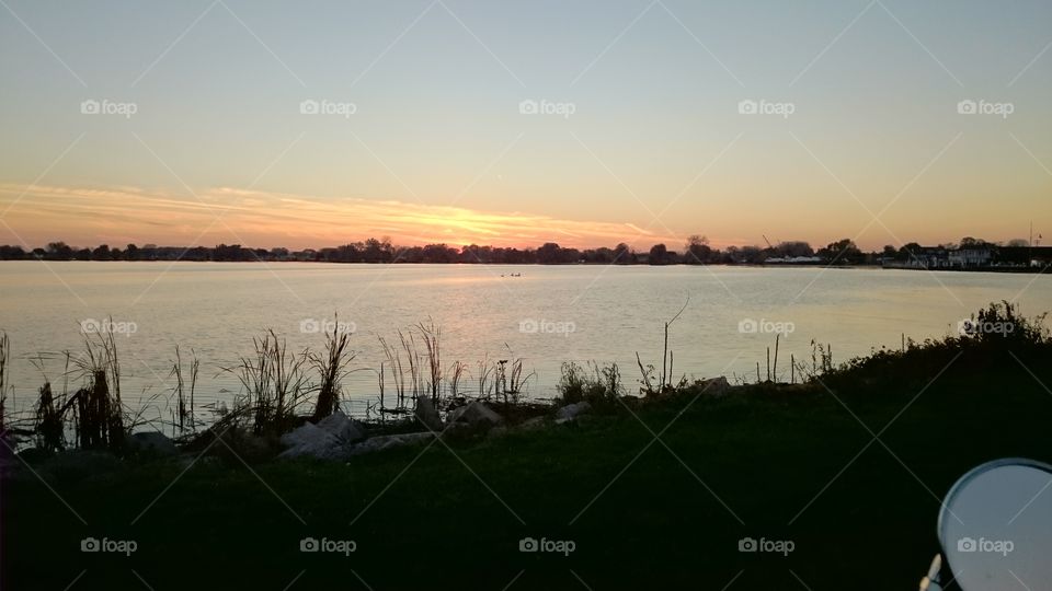 Landscape, Dawn, Sunset, Water, Lake