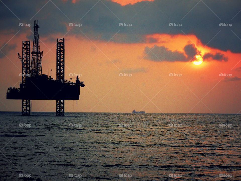Oil rig off the coast of Cameroon
