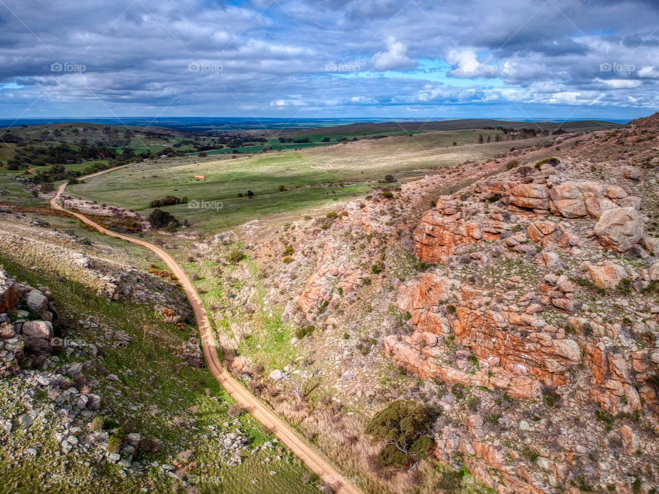 Aerial country roads