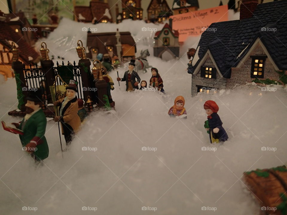 A pleasant scene from a Christmas Village. 