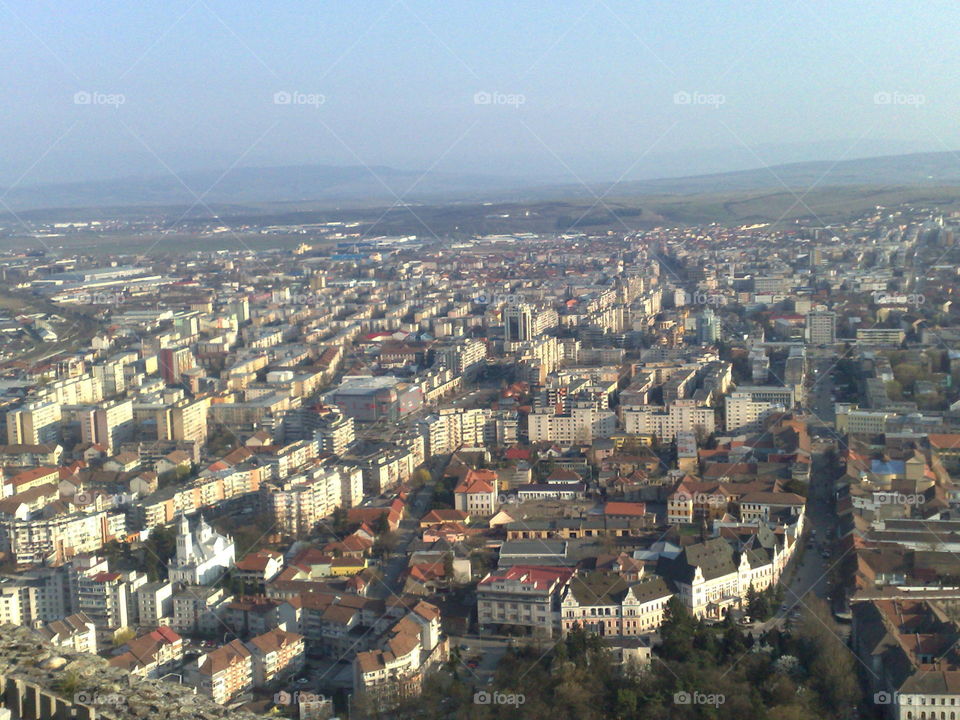Deva city . view from the citadel 