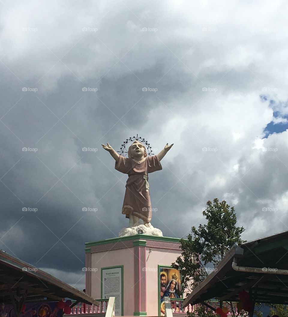 Sacred Heart Statue in Constanza, Dominican Republic. 