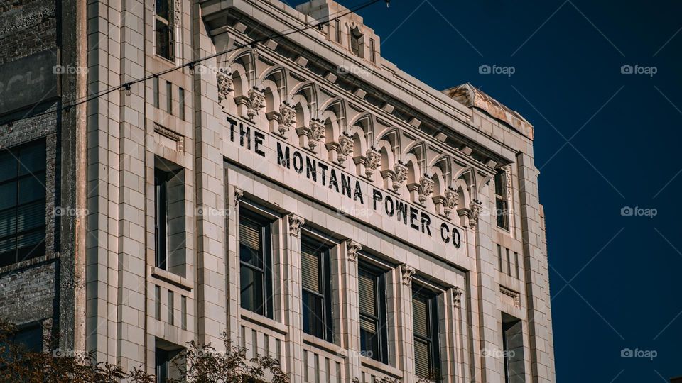 The Montana power co. Building in action.