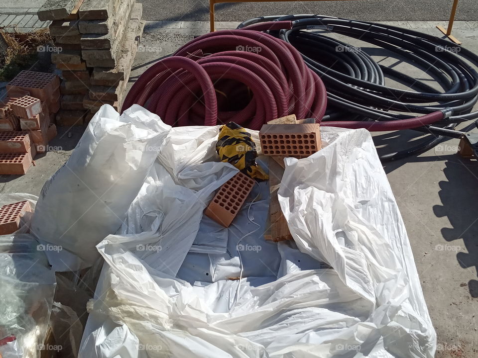 textures and materials on the street