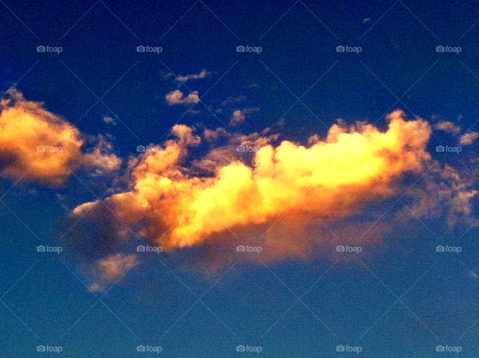 sky yellow nature blue by king