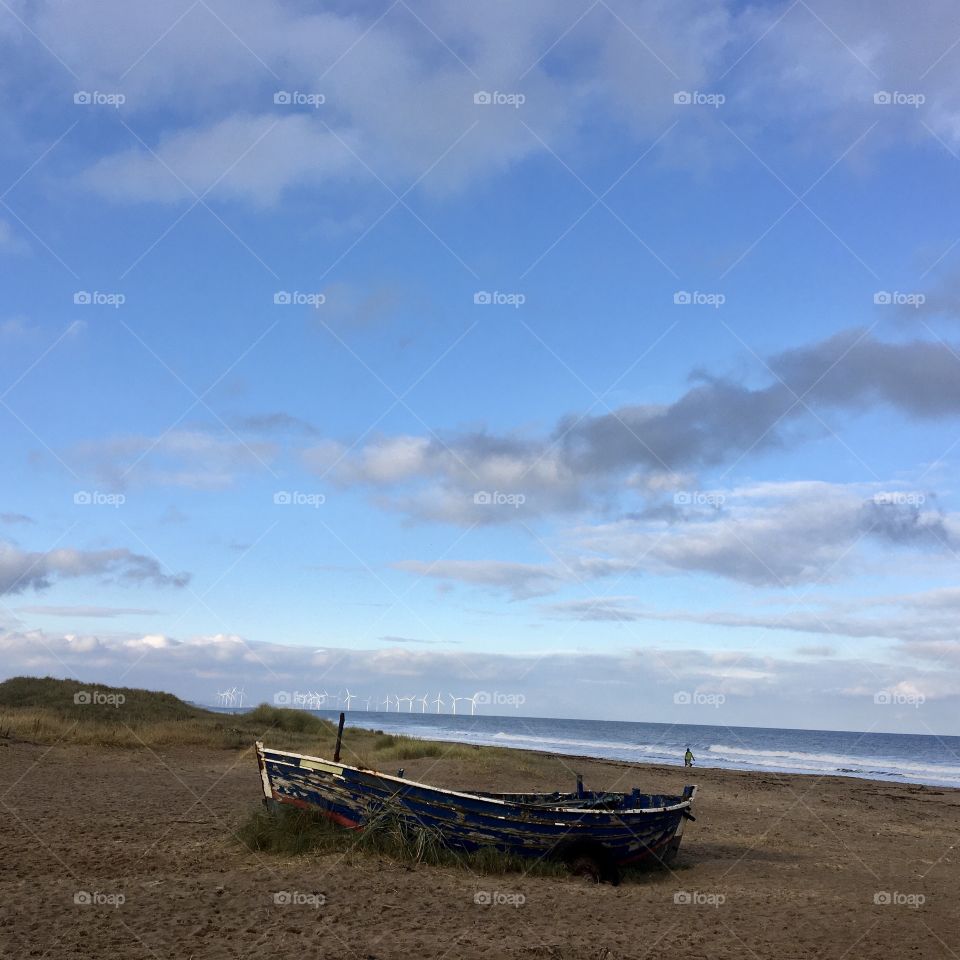 November beach day ... rain showers forecast so I wrapped up warm and saw a rainbow and blue sky 