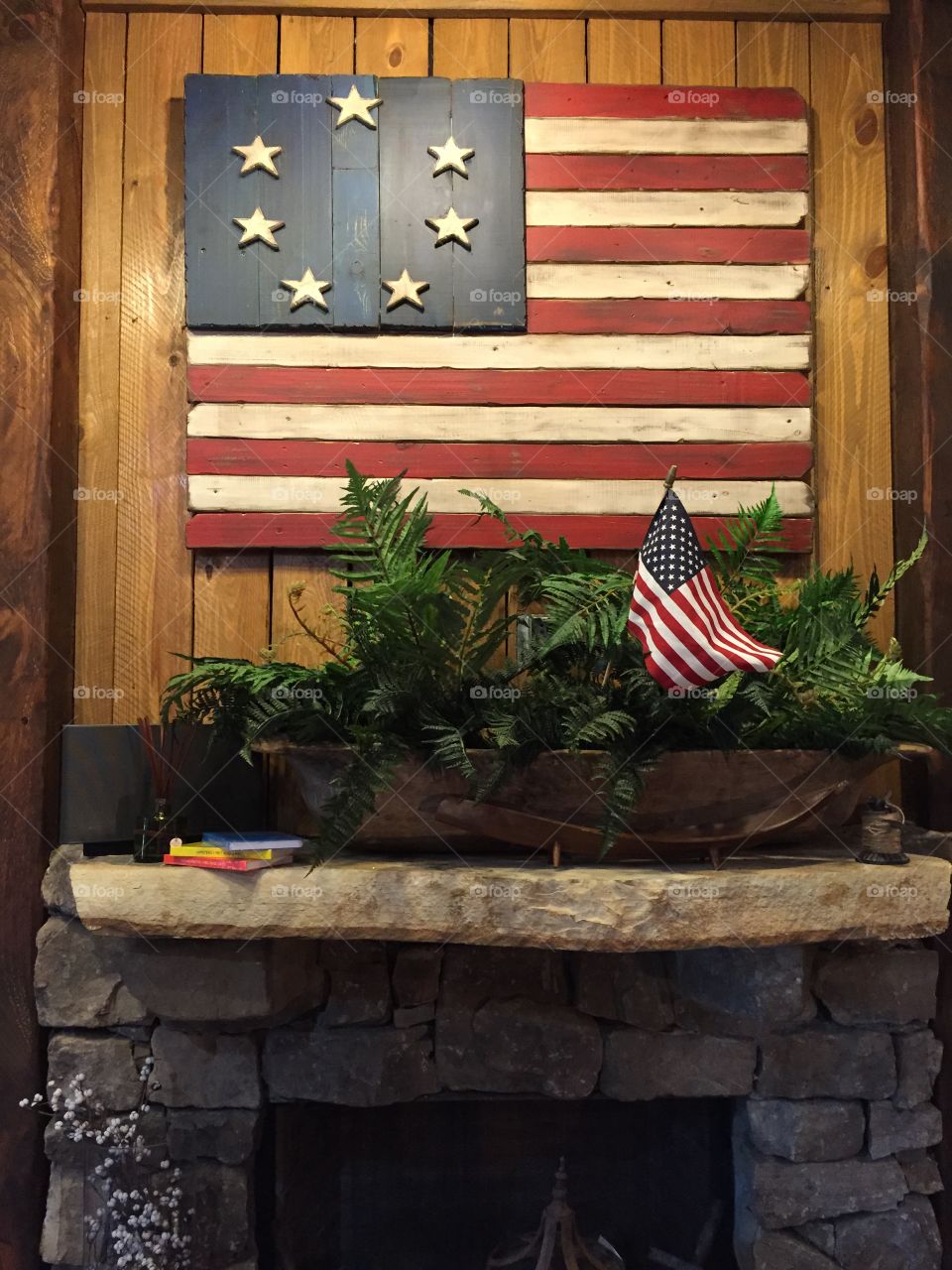 Flag and mantle display